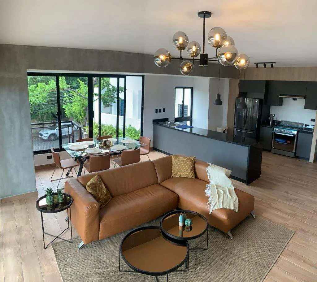 Sala de un apartamento entregado en iLoft Residence, foto real